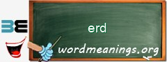 WordMeaning blackboard for erd